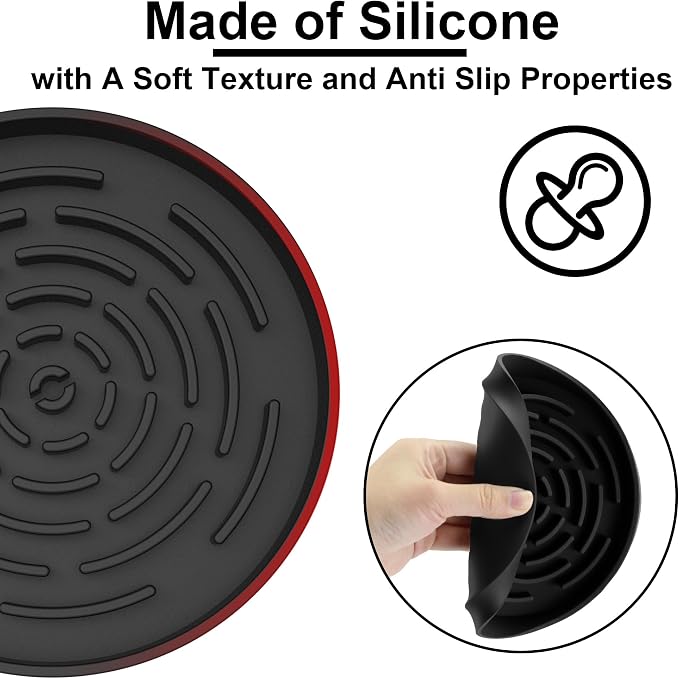 Drip Tray Compatible with Ninja slushie machine, 2 Pack Black Silicone Drip Mat - Image 5