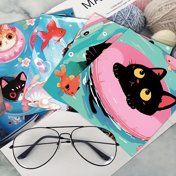 CREATCABIN 6Pcs Eyeglass Cleaning Cloth Microfiber Cleaning Cloths - Image 6