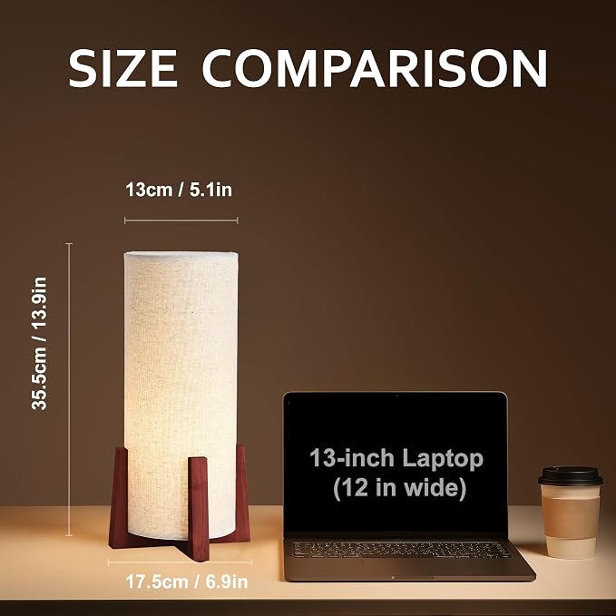 KUNJOULAM Modern Small Table Lamps, Nightstand Lamp - Image 2