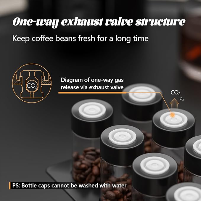 VZONE Coffee Bean Cellar Tubes Single Dose Glass Coffee Container - Image 3