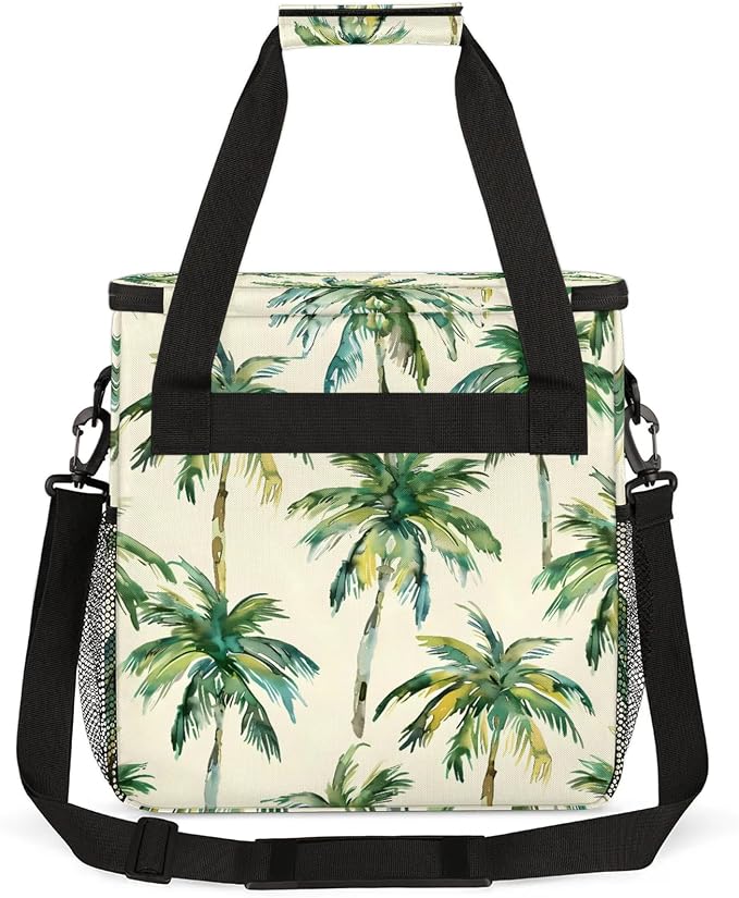 Tropical Palm Coffee Maker Carring Bag, Large Insulated Storage Organizer Case - Image 5