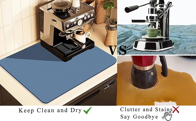 Coffee Mat for Countertops, Coffee Bar Accessories Fit Under Coffee Maker - Image 5