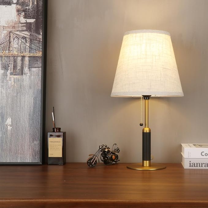 18.9" Modern Mid Century Table Lamp Pull Chain Bedside Lamps - Image 9
