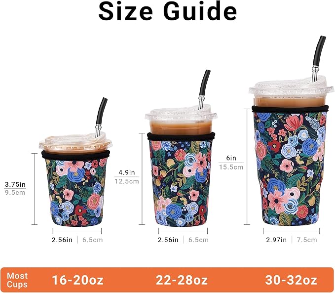 3 Pack Iced Coffee Sleeve Reusable - Image 2