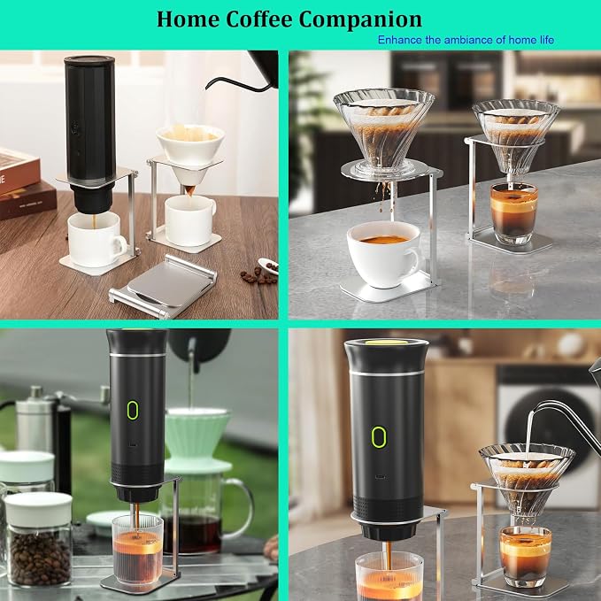 Pour over Dripper Stand, Portable &Foldable Aluminum Coffee Dripper Holder Rack - Image 5