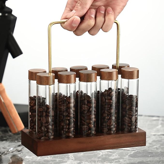 10x Single Dose Coffee Bean Storage Tubes Coffee Bean Cellar - Image 5