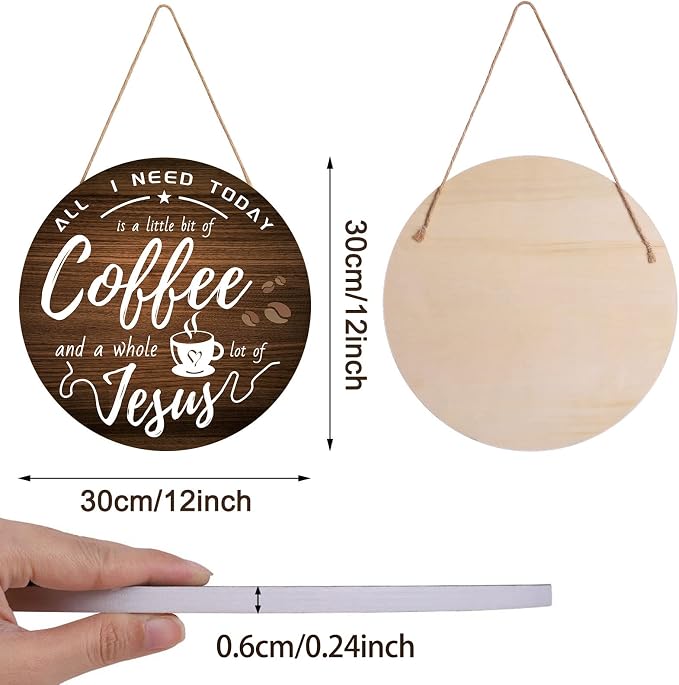 HMASYO Rustic Wood Coffee Bar Signs - Image 6