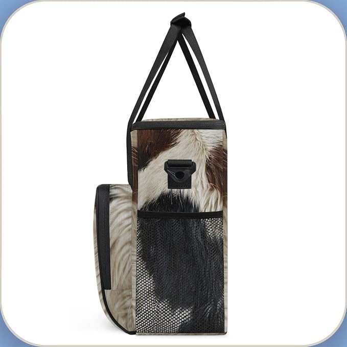 Brown Cow Coffee Maker Carring Bag, Large Insulated Storage Organizer Case Tote - Image 4