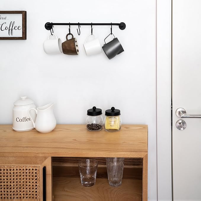 Mkono Mug Holder Wall Mounted Coffee Cup Rack Hanger Modern Metal - Image 2