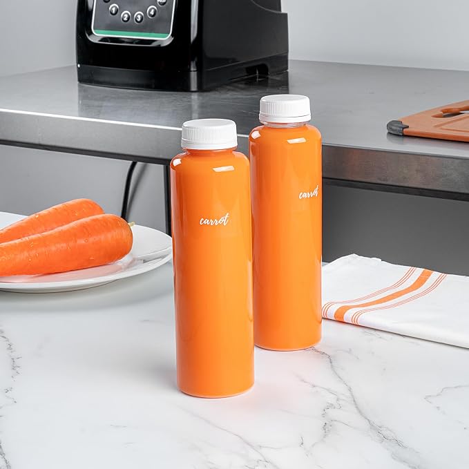 Restaurantware Label Tek 1.9 x 1 Inch Carrot Juice Bottle Labels 100 - Image 3