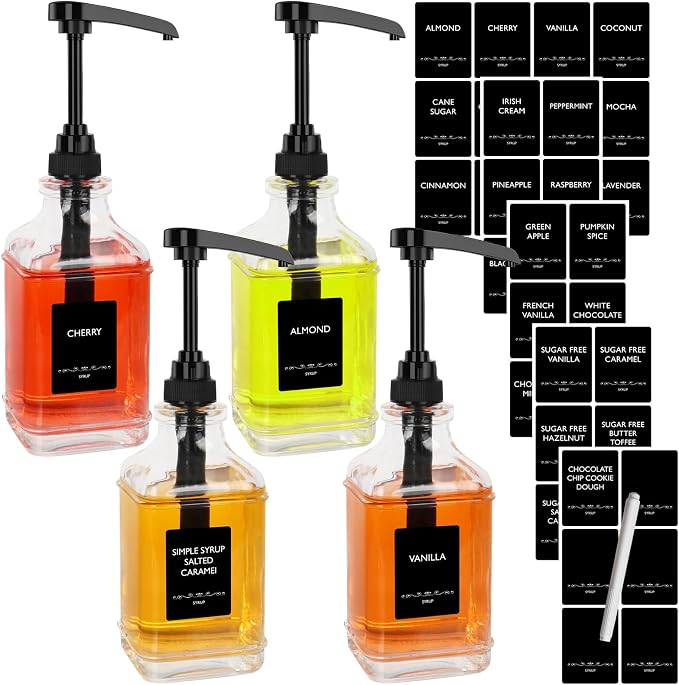 STARSIDE 16 oz Coffee Syrup Dispenser, Syrup Dispenser by STARSIDE