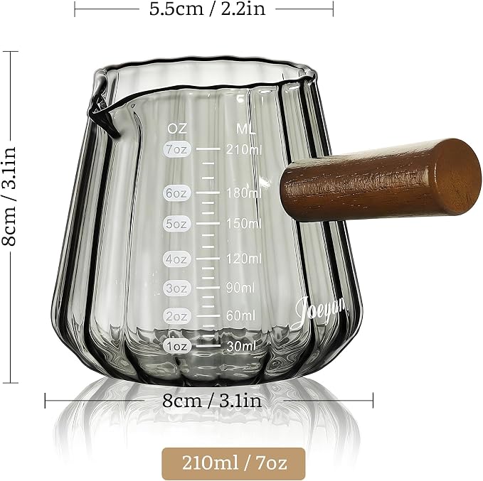 Joeyan 7 oz Espresso Cups, Glass Measuring Cup, Espresso Shot Cup - Image 2