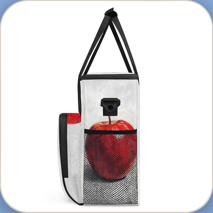 Fruit Red Apples Coffee Maker Carring Bag, Large Insulated Storage Organizer - Image 4