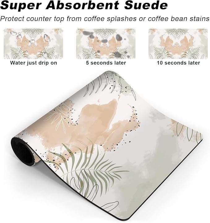 Coffee Mat, Coffee Bar Accessories Fit Under Coffee Maker Espresso Machine - Image 3