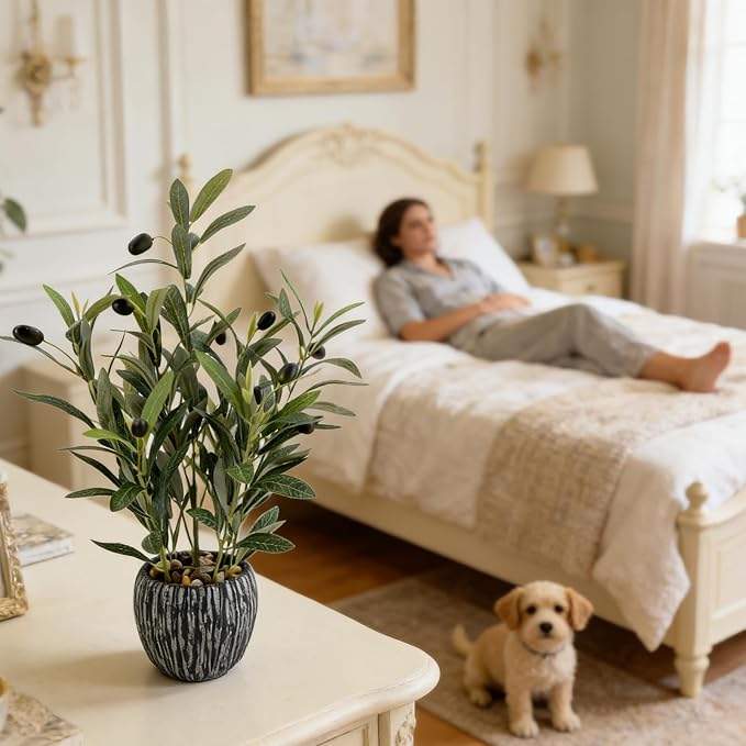 Olive Branches Artificial Plants Décor Indoor 17.72'' Tall Fake Olive Branch - Image 7