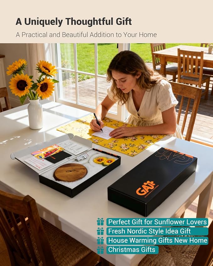 GAJ Sunflower Mug Tree Coffee Cup Holder, Countertop 3D Yellow Flower Coffee - Image 4