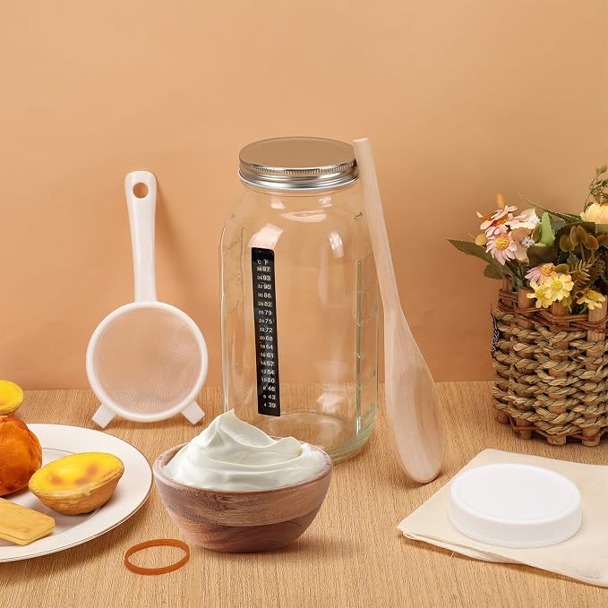 Honeydak 16 Pcs Complete Kefir Starter Kit Kombucha Fermenter Kit Gallon 64oz - Image 3