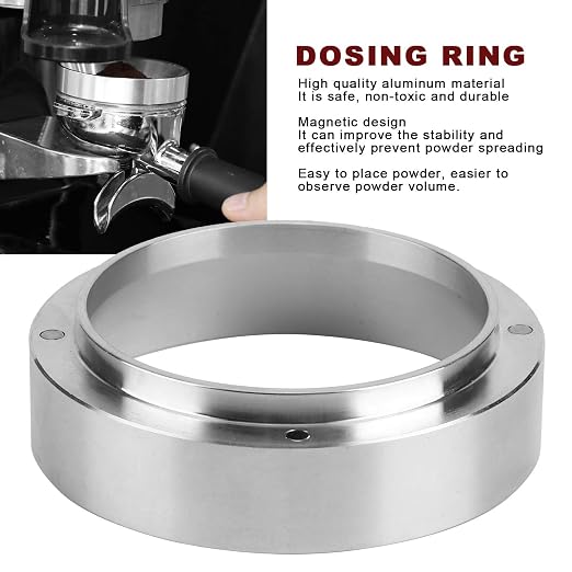 51/53/58 mm Espresso Dosing Funnel, Aluminum Coffee Dosing Ring Espresso Powder - Image 9