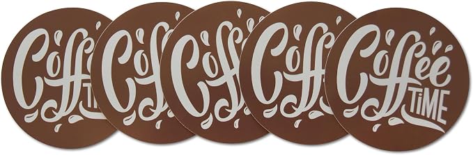 Novel Merk Coffee Word Art Vinyl Stickers - Image 4