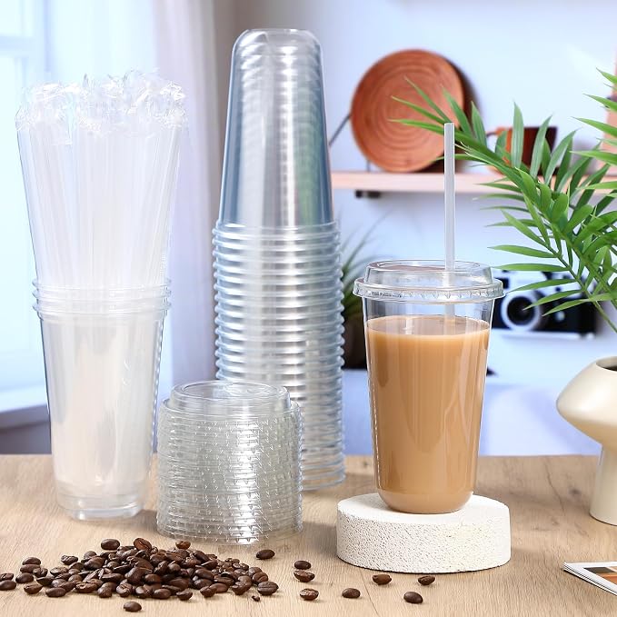 Ziliny 50 Sets Crystal Plastic Cups - Image 2