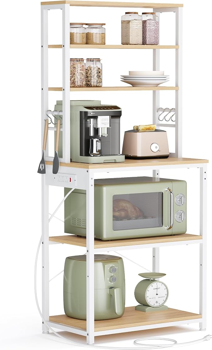 VASAGLE Bakers Rack with Power Outlet, 23.6 Inches Coffee Bar by Unknown