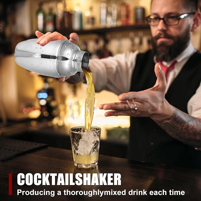 6PCS Mini Cocktail Shaker, Drink Shakers Cocktail, Stainless Mini Martini Shaker - Image 5