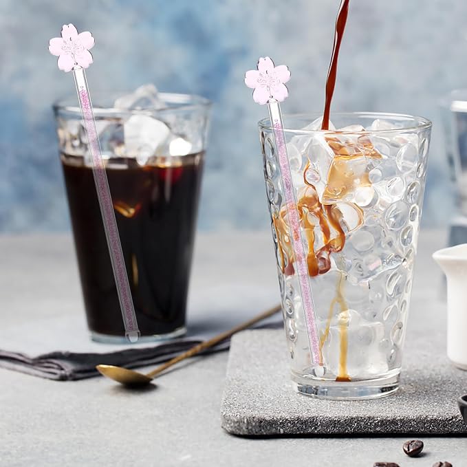KALLORY 1pc Flower Design Glass Stirring Rod Muddler - Image 7