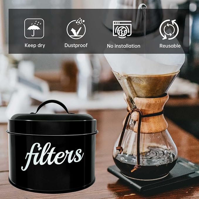 White Enamel Coffee Filter Holder - Image 4