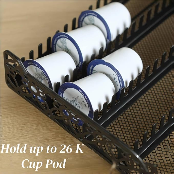 RECAPS Crystal Tempered Glass Coffee Pod Drawer Organizer Compatible - Image 5