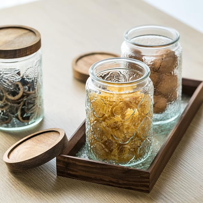 Vintage Glass Kitchen Storage Counter Jar, & Pantry, - Image 8