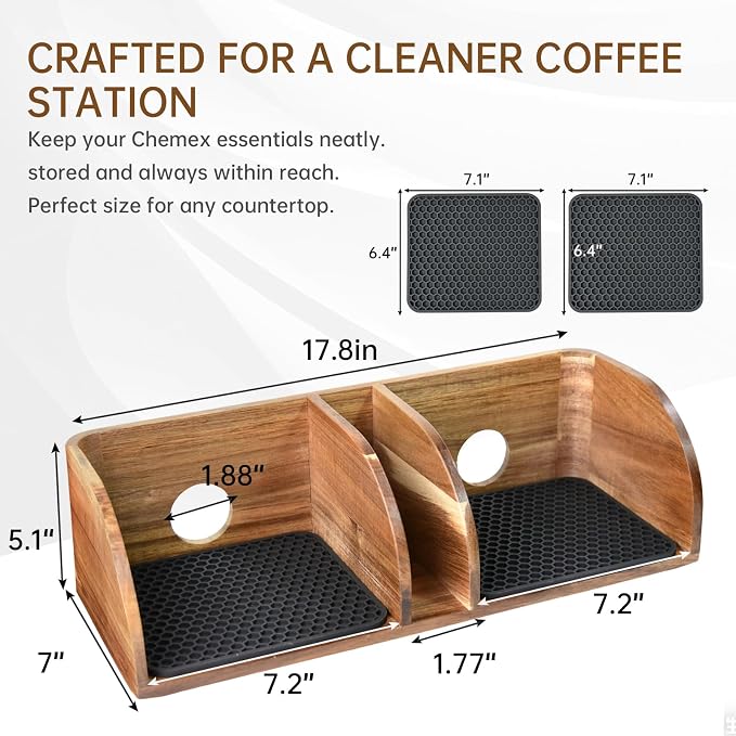MAVOTER Acacia Coffee Bar Station Organizer Stand - Image 8