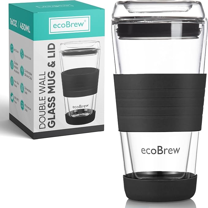 16oz Double Wall All Glass Tumbler by ecoBrew