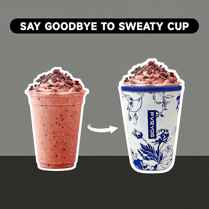 Reusable Insulated Neoprene Iced Coffee Sleeves - Image 3