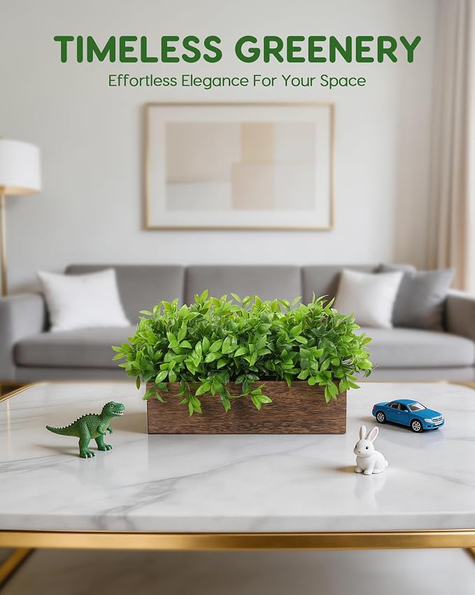 Velener 14" Artificial Boxwood Plants Indoor Centerpiece - Image 3