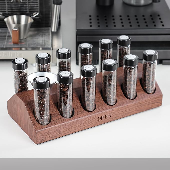 DIBTSA Coffee Bean Cellars, 12 Single Dose Espresso Beans Storage Container - Image 7