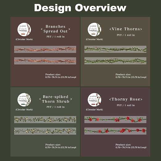Thorn Botanical PET Tape Set - Image 5