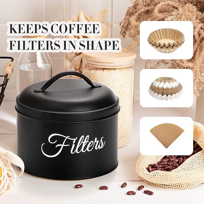 Black Enamel Basket Coffee Filter Holder - Image 6
