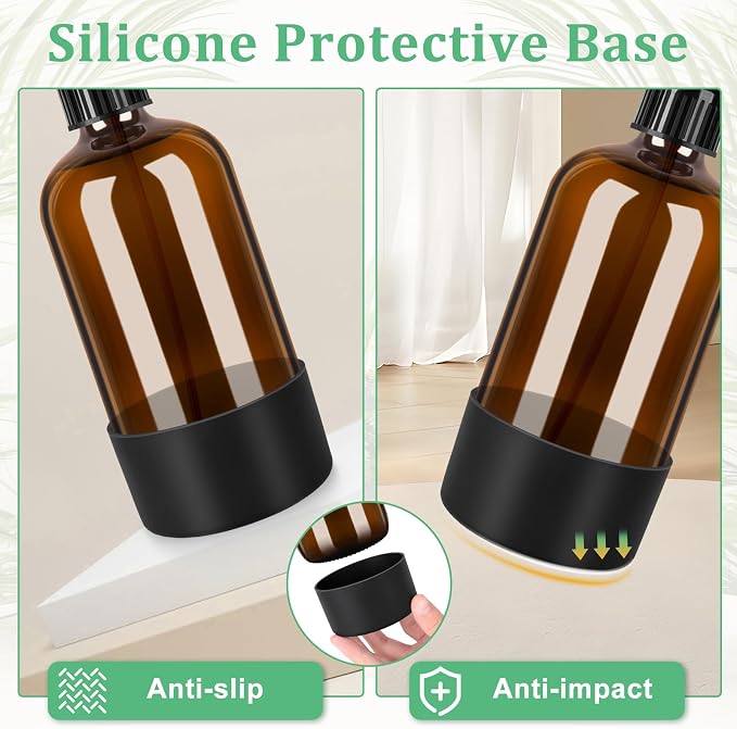 Amber Glass Spray Bottles 3 Pack, 17 oz/500 ml Glass Spray Bottles - Image 6