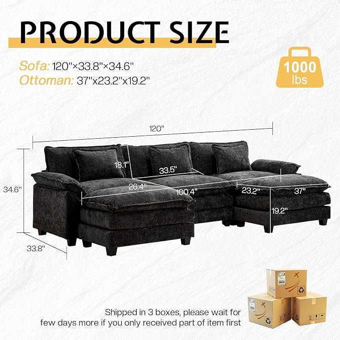 Modular Sectional Sofa, Cloud Couch - Image 2