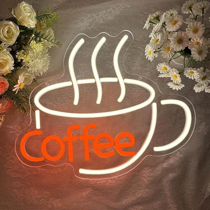 Coffee Neon Sign, Warm White Dimmable LED Light Signs - Image 7