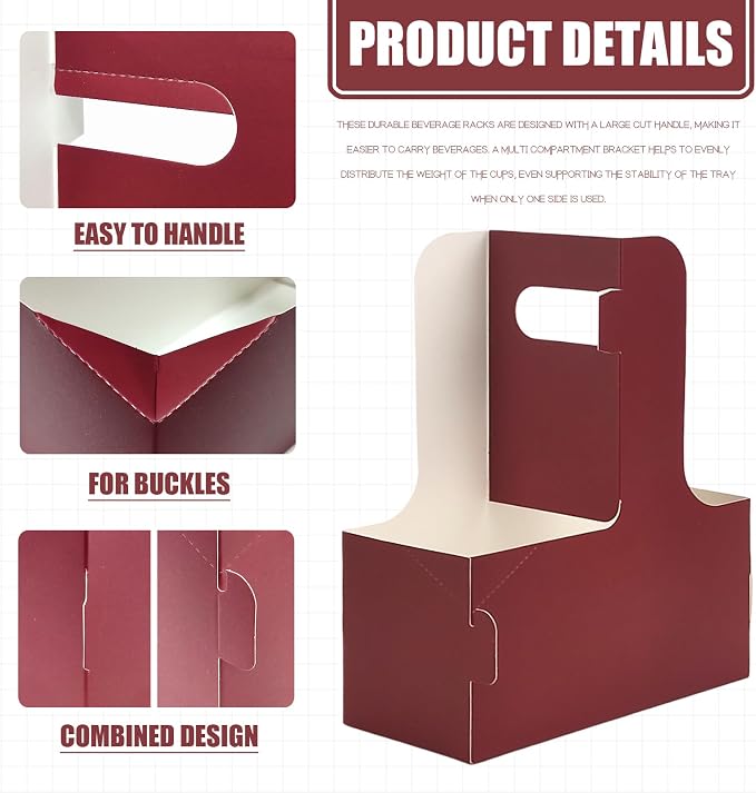2 Cup Disposable Drink Carrier for Delivery - Image 3