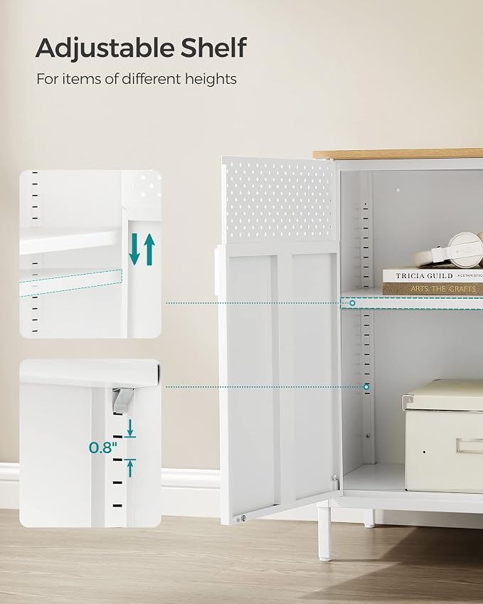 SONGMICS Storage Cabinet, Metal Cabinet, Sideboard - Image 7