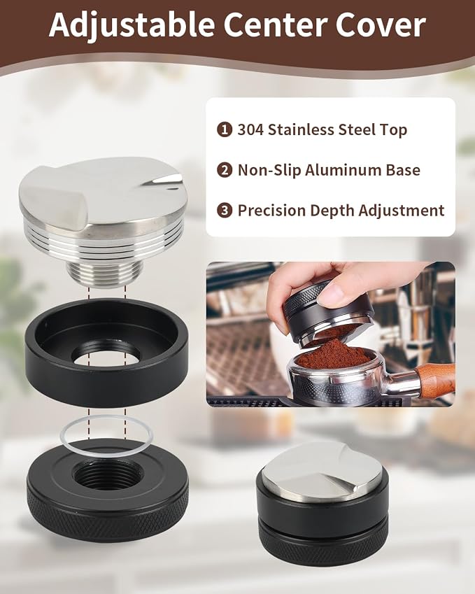 8 PCS Espresso Accessories Kit, 54mm Tamper Station - Image 6
