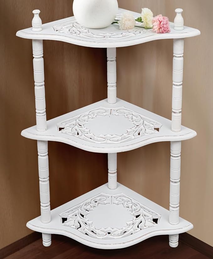 Antique White Corner Bookshelf - Image 2