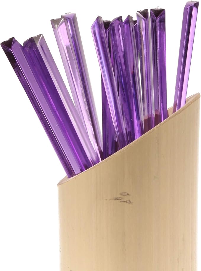 BambooMN - Triangular Appetizer Food and Drink Prism Picks - 4.5" - Purple - 1 - Image 4