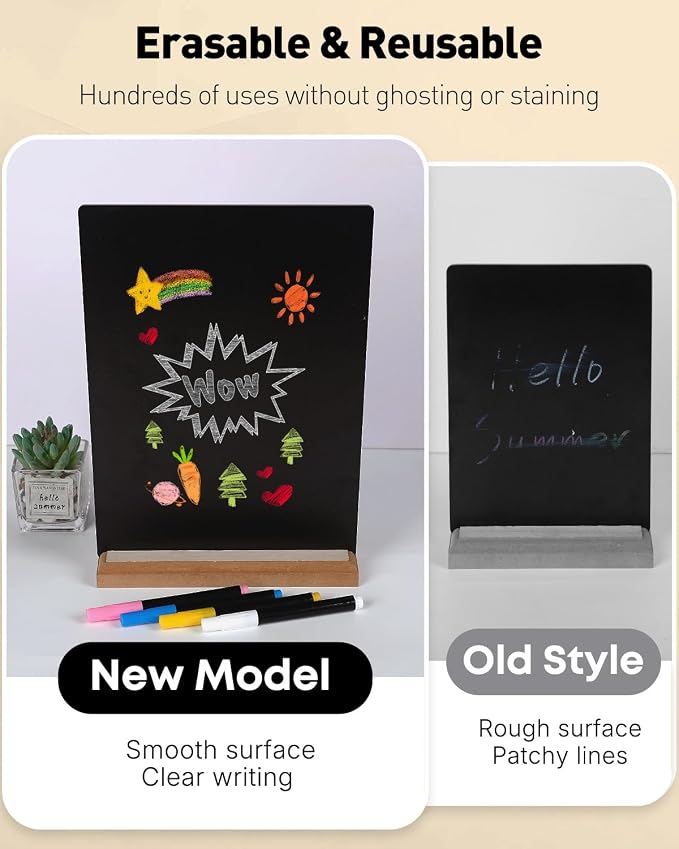 Uniclife A4 Tabletop Chalkboard Sign - Image 5