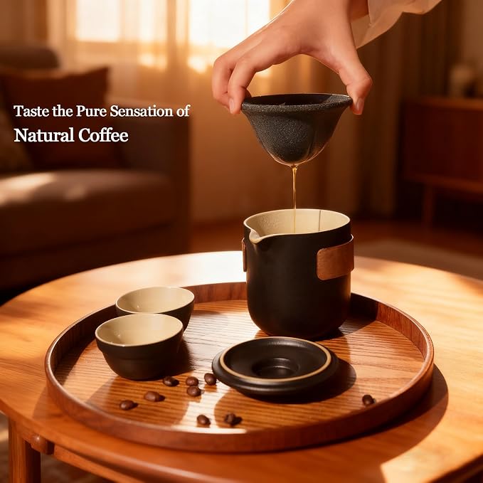 Pour Over Coffee Dripper, Reusable Ceramic Coffee Filter - Image 2