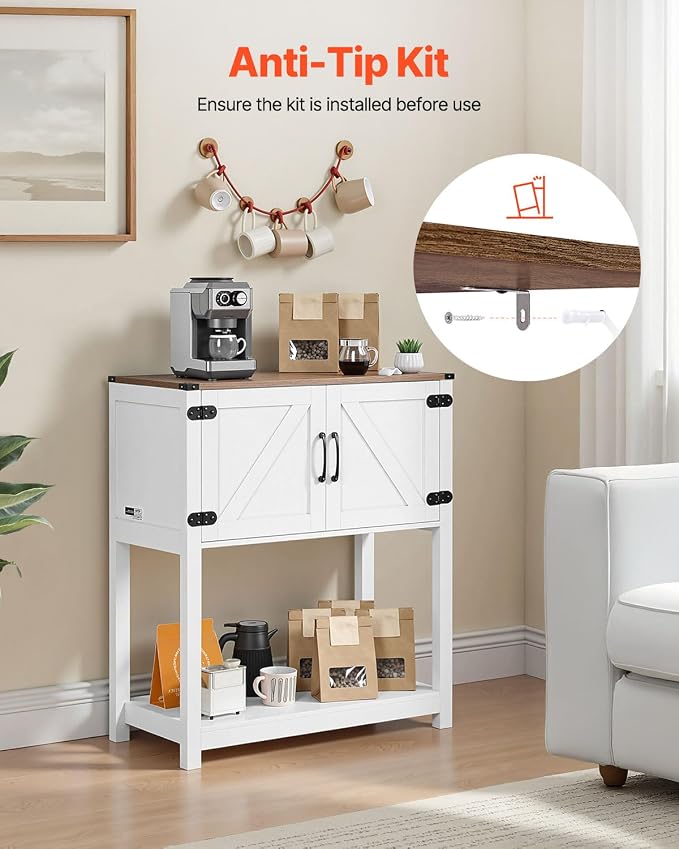 VEVOR Buffet Cabinet, 31.5 Inch Sideboard, Storage Cabinet - Image 4