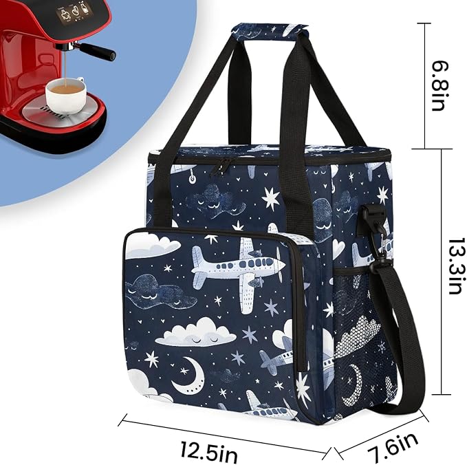 Aircraft Flying Airplane Coffee Maker Carring Bag, Large Insulated Storage - Image 2