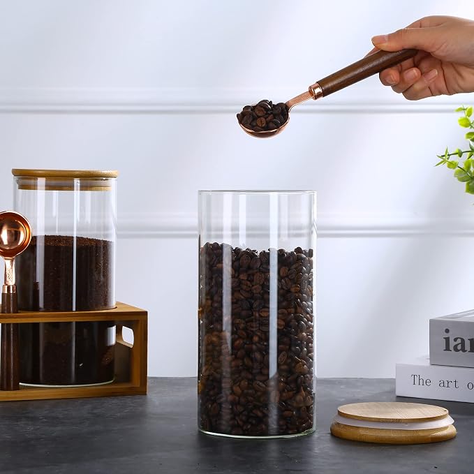 ZOMUIA Glass Coffee Containers Airtight Coffee Bean Storage Canisters - Image 5